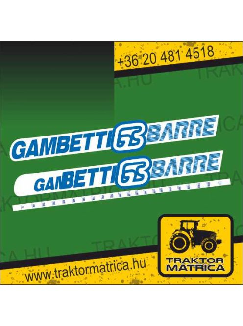 Gambetti  Barre 2000 matricakészlet (levonó, decal, Aufkleber)