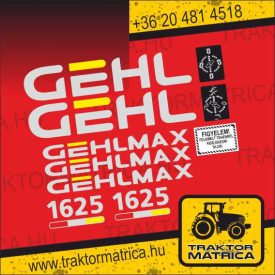 Gehl 1625 matricakészlet (levonó, decal, Aufkleber)