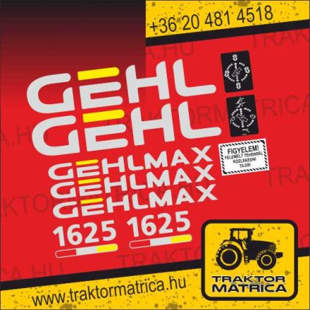 Gehl 1625 matricakészlet (levonó, decal, Aufkleber)