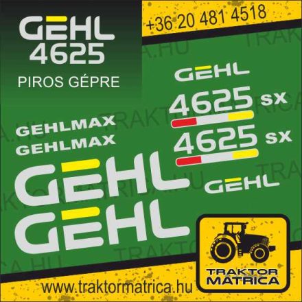 Gehl 4625 SX matricakészlet (levonó, decal, Aufkleber)