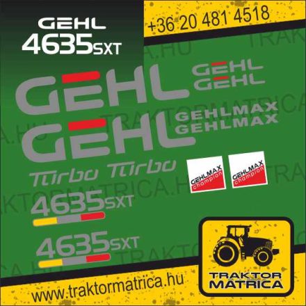 Gehl 4635 SXT matricakészlet (levonó, decal, Aufkleber)