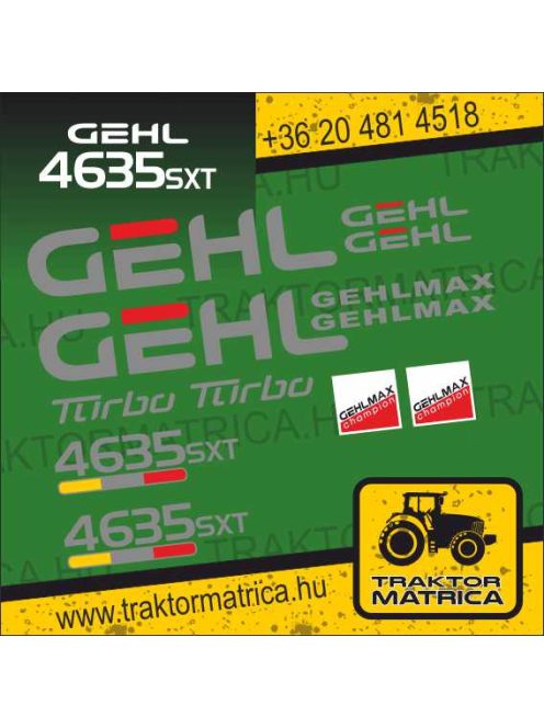 Gehl 4635 SXT matricakészlet (levonó, decal, Aufkleber)