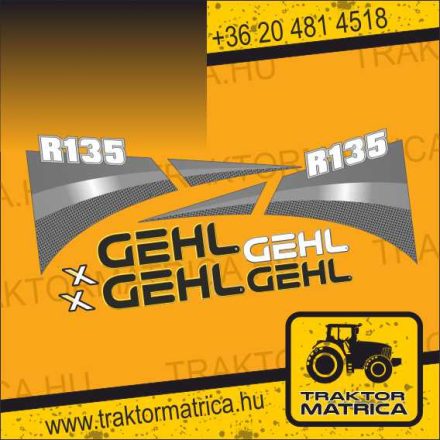 Gehl R135 matricakészlet (levonó, decal, Aufkleber)