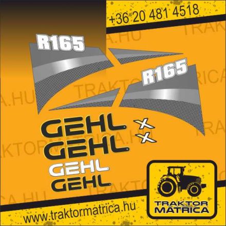 Gehl R165 matricakészlet (levonó, decal, Aufkleber)