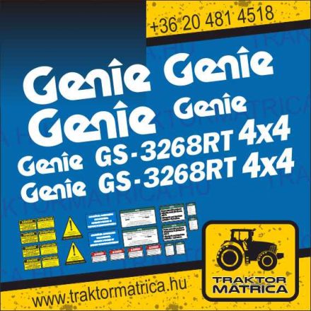 Genie GS-3268RT matricakészlet (levonó, decal, Aufkleber)