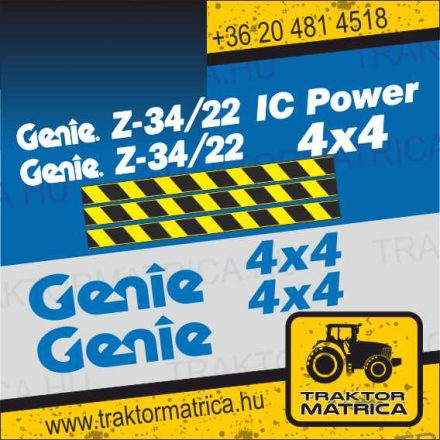 Genie Z-34/22  matricakészlet (levonó, decal, Aufkleber)