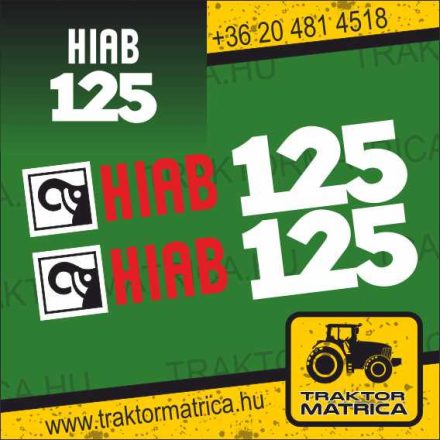 Hiab 125 matricakészlet (levonó, decal, Aufkleber)