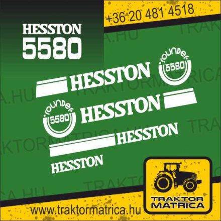 Hesston 5580 Rounder matricakészlet (levonó, decal, Aufkleber)