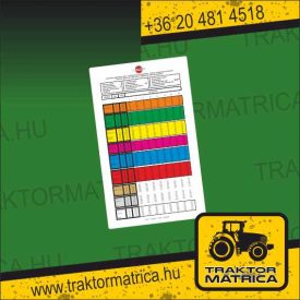   Hardi permetező beállítási táblázat matrica (levonó, decal, Aufkleber)
