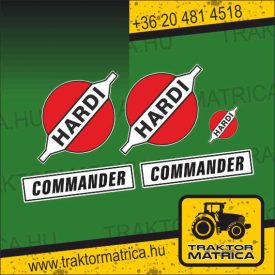 Hardi Commander matricakészlet (levonó, decal, Aufkleber)
