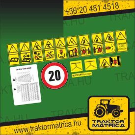   Irtem vetőgép biztonsági matrica készlet (levonó, decal, Aufkleber)