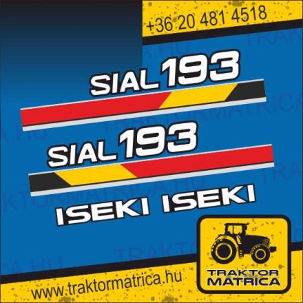 Iseki Sial 193 matricakészlet (levonó, decal, Aufkleber)