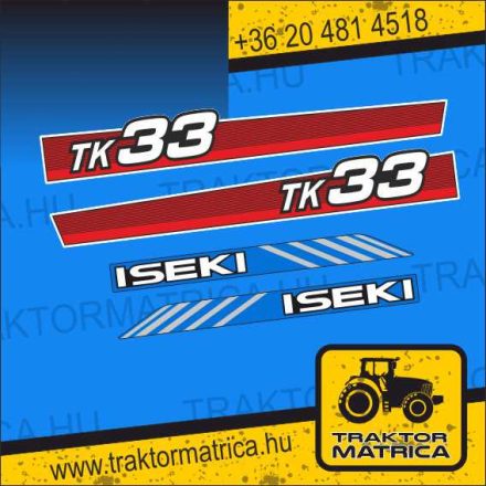 Iseki TK33 matricakészlet (levonó, decal, Aufkleber)