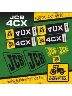 JCB 4CX matricakészlet (levonó, decal, Aufkleber)