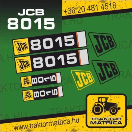 JCB 8015 matricakészlet (levonó, decal, Aufkleber)