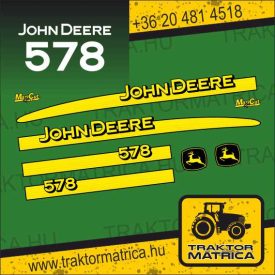 John Deere 578 matricakészlet (levonó, decal, Aufkleber)