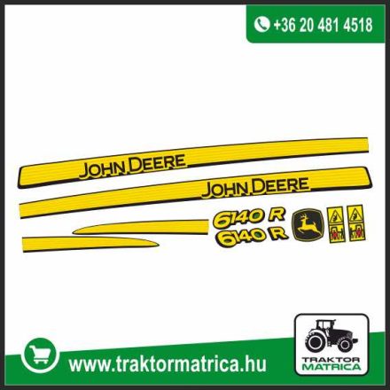 John Deere 6140R matricakészlet (levonó, decal, Aufkleber)