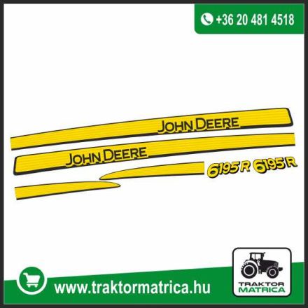 John Deere 6195R matricakészlet (levonó, decal, Aufkleber)