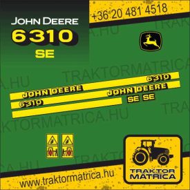   John Deere 6310 SE matricakészlet (levonó, decal, Aufkleber)