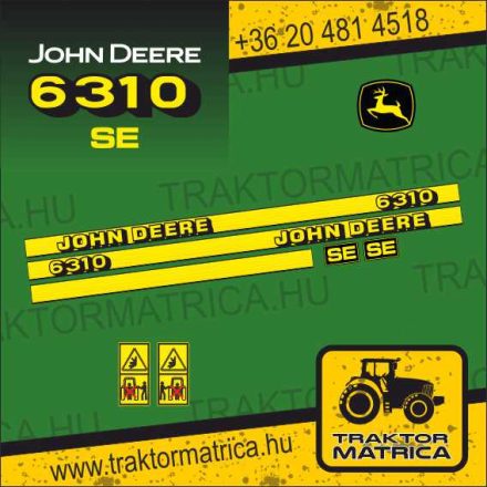 John Deere 6310 SE matricakészlet (levonó, decal, Aufkleber)