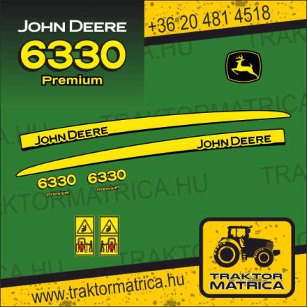 John Deere 6330 matricakészlet (levonó, decal, Aufkleber)