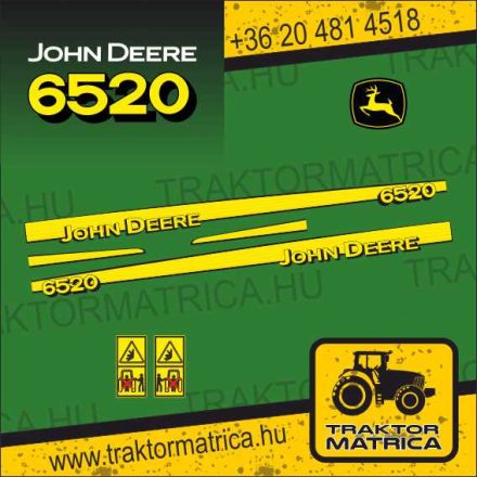 John Deere 6520 matricakészlet (levonó, decal, Aufkleber)