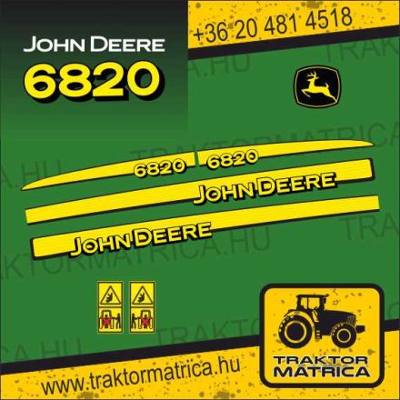 John Deere 6820 matricakészlet (levonó, decal, Aufkleber)