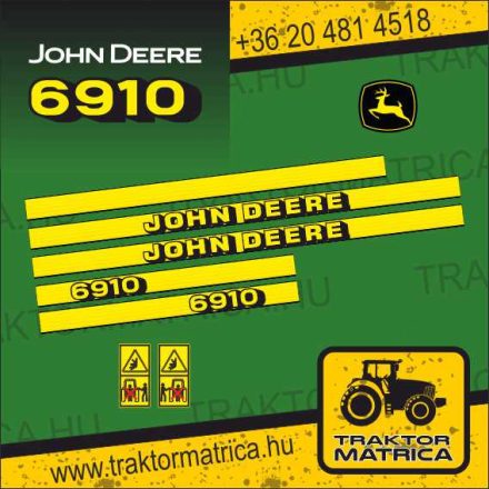 John Deere 6910 matricakészlet (levonó, decal, Aufkleber)