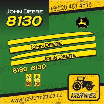 John Deere 8130 matricakészlet (levonó, decal, Aufkleber)