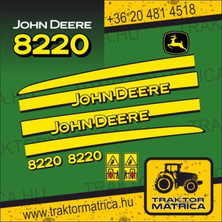John Deere 8220 matricakészlet (levonó, decal, Aufkleber)