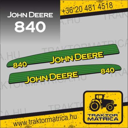 John Deere 840 matricakészlet (levonó, decal, Aufkleber)