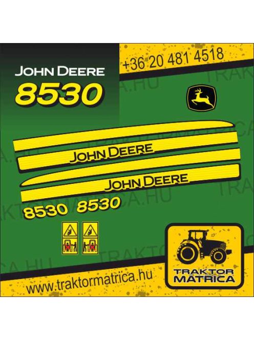 John Deere 8530 matricakészlet (levonó, decal, Aufkleber)