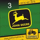 John Deere matrica kombájn hátuljára (levonó, decal, Aufkleber)