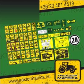   John Deere kombájn biztonsági matrica készlet (levonó, decal, Aufkleber)