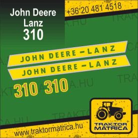   John Deere Lanz 310 matricakészlet (levonó, decal, Aufkleber)