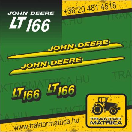 John Deere LT 166 matricakészlet (levonó, decal, Aufkleber)