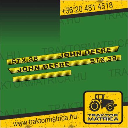 John Deere STX 38 matricakészlet (levonó, decal, Aufkleber)