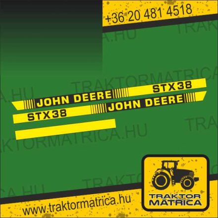 John Deere STX 38 matricakészlet (levonó, decal, Aufkleber)
