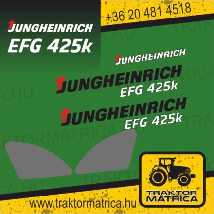 Jungheinrich EFG425k matricakészlet (levonó, decal, Aufkleber)