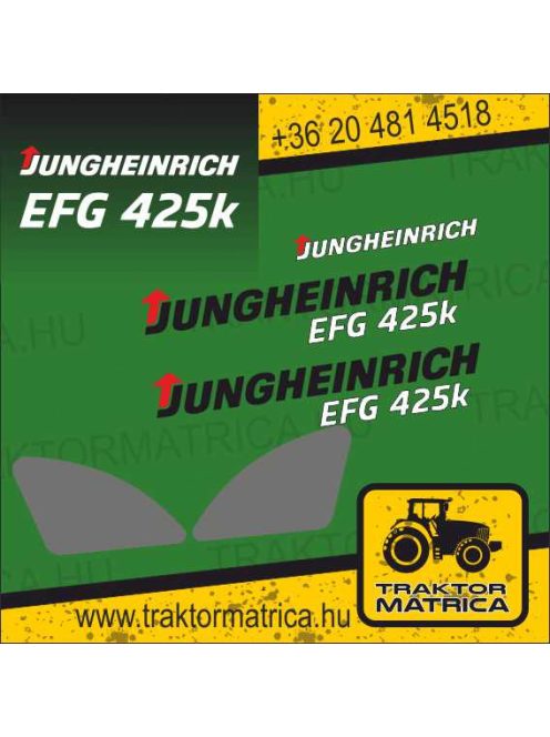 Jungheinrich EFG425k matricakészlet (levonó, decal, Aufkleber)