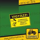 Kamerával és kutyával őrzött terület matrica 30 x 21 cm (levonó, decal, Aufkleber)