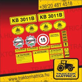   Komáromi Gép KB 3011B matricakészlet (levonó, decal, Aufkleber)