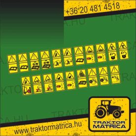   Körbálázó biztonsági matrica készlet (levonó, decal, Aufkleber)