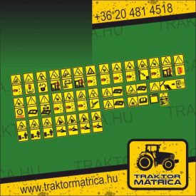   Kombájn biztonsági matrica készlet (levonó, decal, Aufkleber)