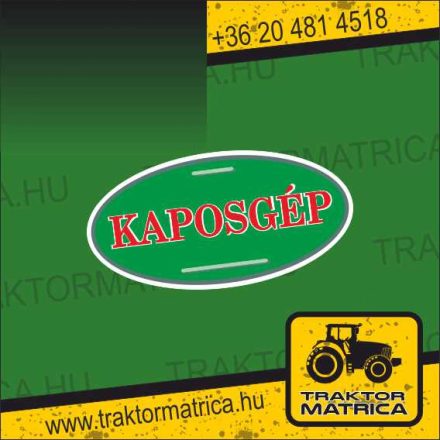 Kaposgép matrica ((levonó, decal, Aufkleber)