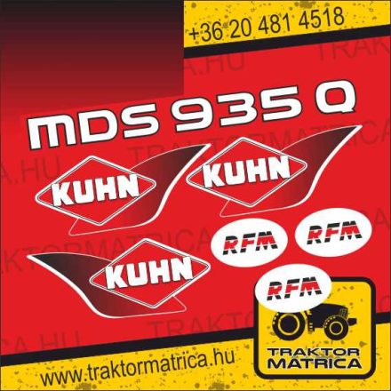 Kuhn MDS 935 Q matricakészlet (levonó, decal, Aufkleber)