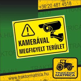 Kamerával megfigyelt terület tábla 20 x 15 cm
