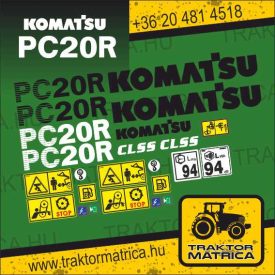 Komatsu PC20R matricakészlet (levonó, decal, Aufkleber)