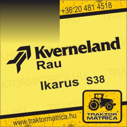 Kverneland Rau Ikarus S38 matricakészlet (levonó, decal, Aufkleber)