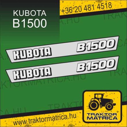 Kubota B1500 matricakészlet (levonó, decal, Aufkleber)